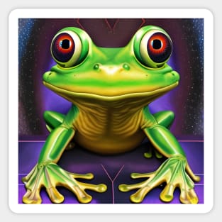 Frogger Spirit Animal (3) - Trippy Psychedelic Frog Sticker